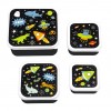 A little lovely company: Σετ 4 δοχεία φαγητού Lunch & Snack Box - Galaxy