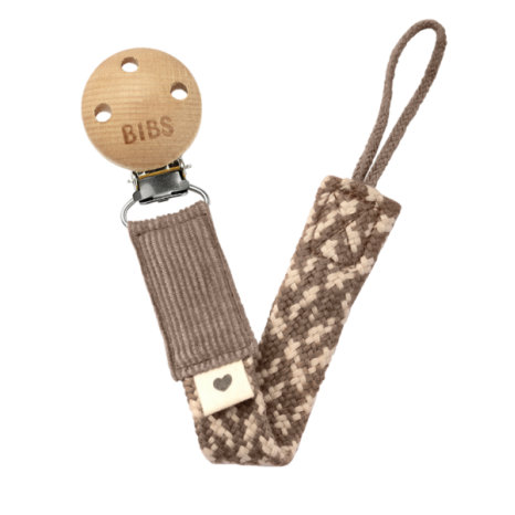 ΚΛΙΠ ΠΙΠΙΛΑΣ BIBS PACI BRAID DARK OAK/ VANILLA