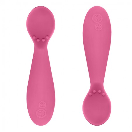 Ezpz: Εκπαιδευτικό κουτάλι 4+ μηνών Tiny Spoon Pink