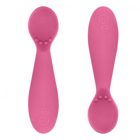 Ezpz: Εκπαιδευτικό κουτάλι 4+ μηνών Tiny Spoon Pink